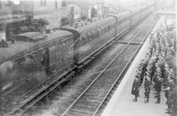 Edith Cavell carriage passing through Teynham Station Kent