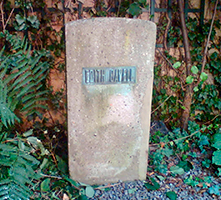 Edith Cavell headstone at the Edith Cavell Hospital Brussels