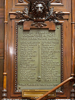 Memorial plaque in the Belgian Senate. Courtesy of the Senate, Guy Goossens