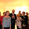 Vernissage, Katie Cavell meets the public applauded by Armand De Decker and Andrew Brown