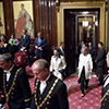 Princess Anne and Princess Astrid arriving