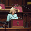 Sophie Creusot a descendant of Edith Cavell reads Edith's last letter to her nurses